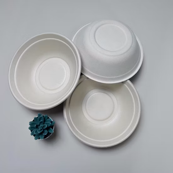 Cuenco de sopa degradable de bagazo de caña de azúcar, congelador, horno, microondas, ensaladera segura